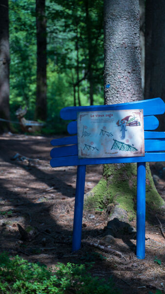 Un des panneaux indiquant votre chemin au coeur de l'Elfy Park Un des panneaux indiquant votre chemin au coeur de l'Elfy Park
